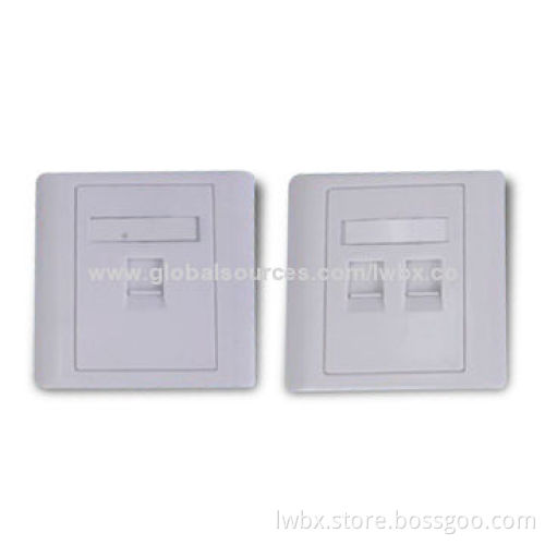 Wall Plate with Permanent Dust Cap, Made of ABS High-strength Resistance UV